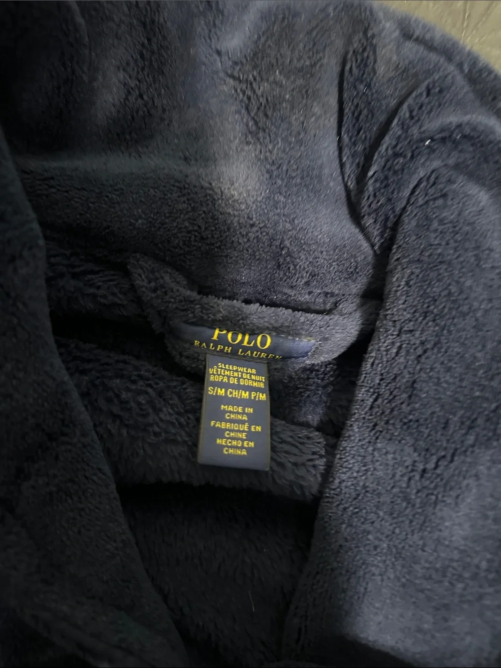 Polo by Ralph Lauren Navy Shawl Collar Robe